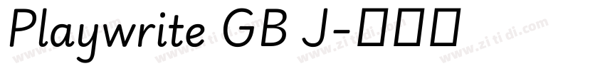 Playwrite GB J字体转换